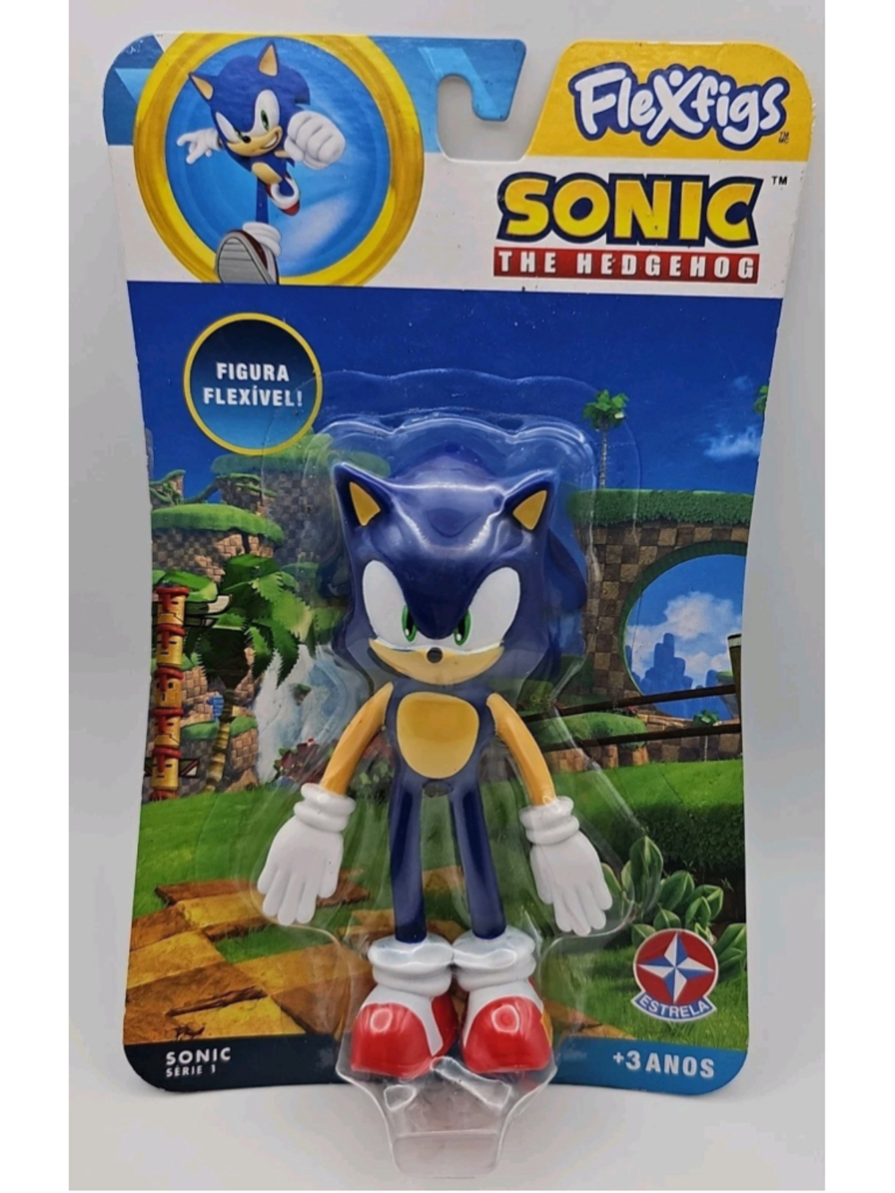 Sonic The Hedgehog Sonic Figure Bendable Flexfigs 2024 4.5" Ser 1 New In Package